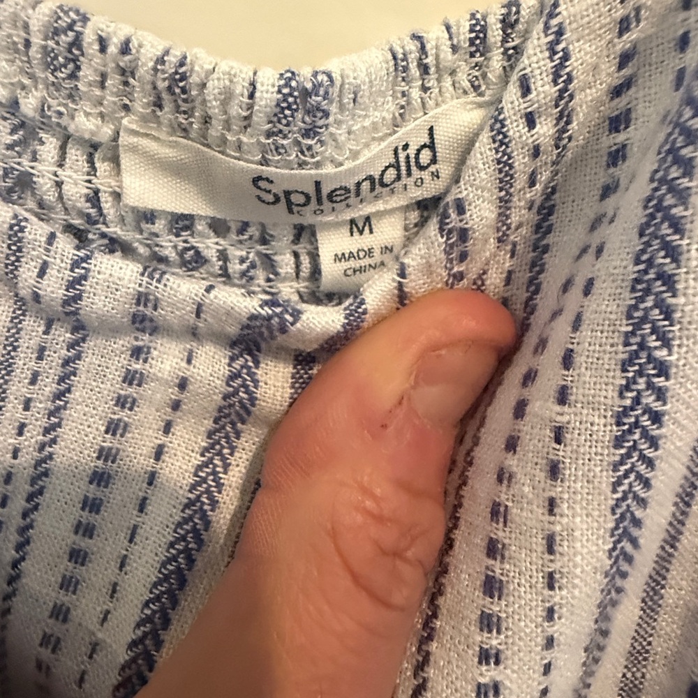 Splendid Blue and White Striped Dress - Picture 3 of 3